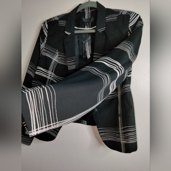 Worthington (Size Lp) Black & White 1-Button Lined LS Blazer Jacket (NEW-NWT) - Picture 3 of 10